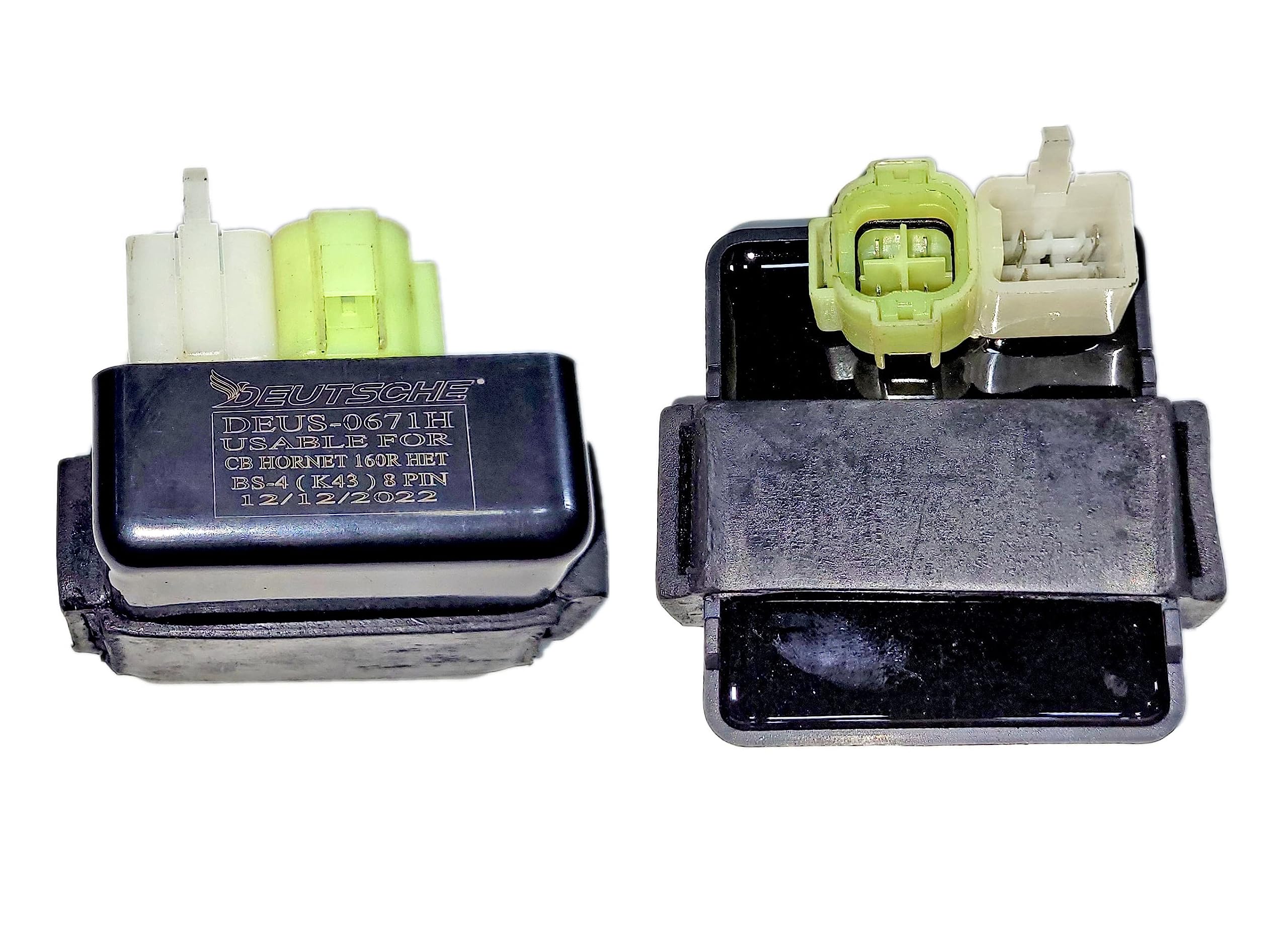 Deutsche C.D.I. UNIT Compatible with Honda CB Hornet 160R HET BS-4 (K43) 8 Pin | Bike Accessory | CDI Unit for Bike | Black Replacement CDI Unit | OEM (Original Equipment Manufacturer)