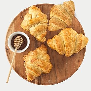 WiO SmartFoods™ Butter Flake Croissants, 4-Count, Low-Carb, Fat-Free, Keto-Friendly, Creamy Butter Flavor, Gourmet Pastry, Perfect for Breakfast, Snacks, Desserts