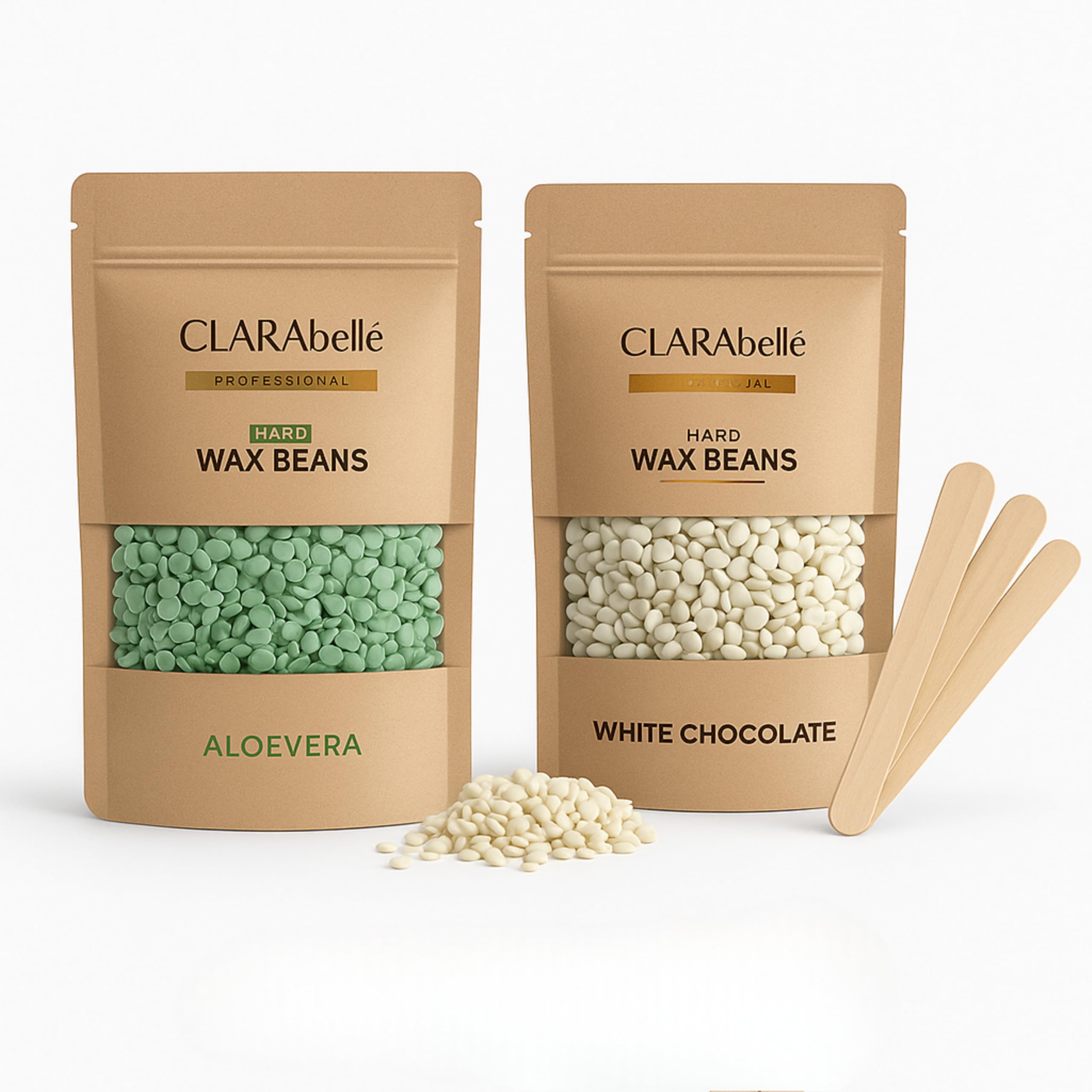 CLARABELLE PROFESSIONALS Unisex Adult Hair Removal Brazilian Hard Wax Beans For Face, Eyebrow, Back, Chest, Bikini Areas, Legs, Arms and Beards (50 GM, Aloe Vera + White Chocolate)-image-32