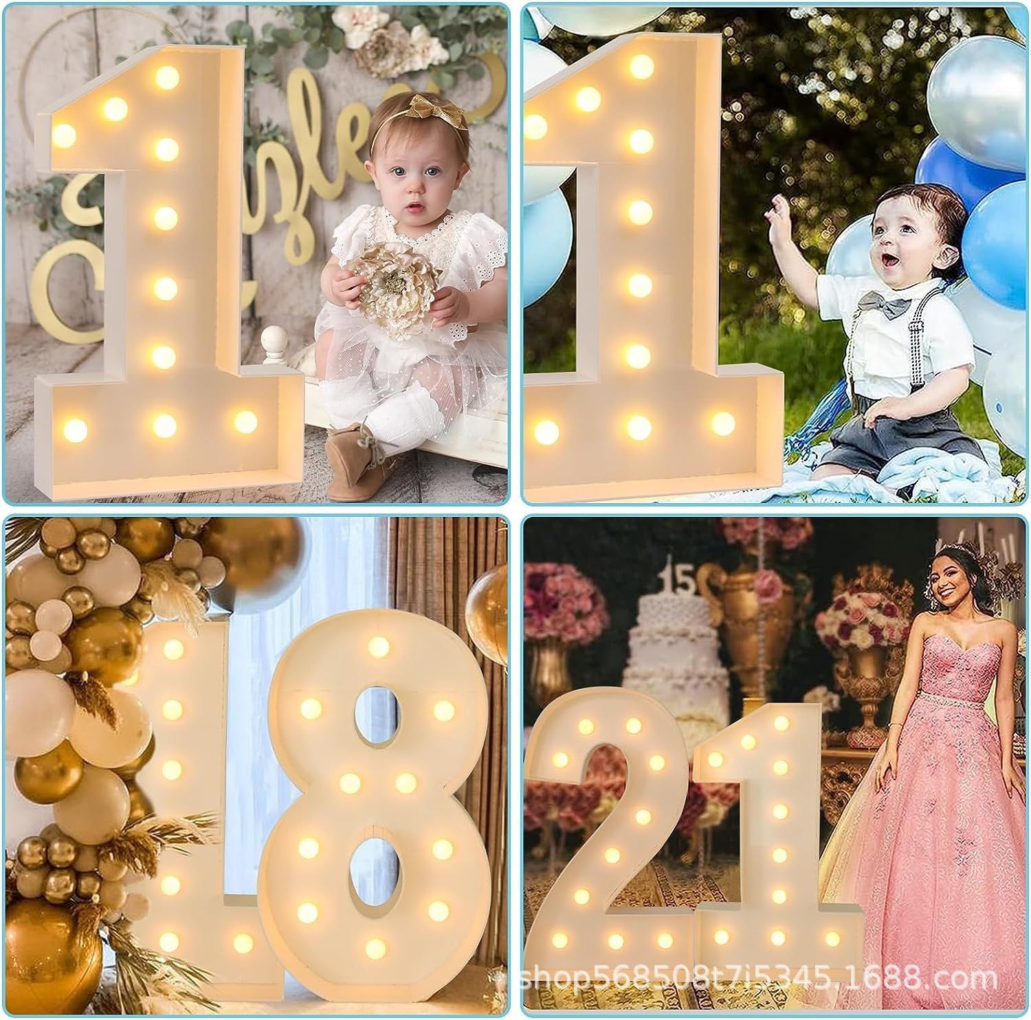 Lettere LED con lettere dell'alfabeto e insegne luminose for 18, cornice for palloncini numero 18, decorazioni LED con lettere dell'alfabeto e numeri, insegne luminose for la scuola, l'università, tav