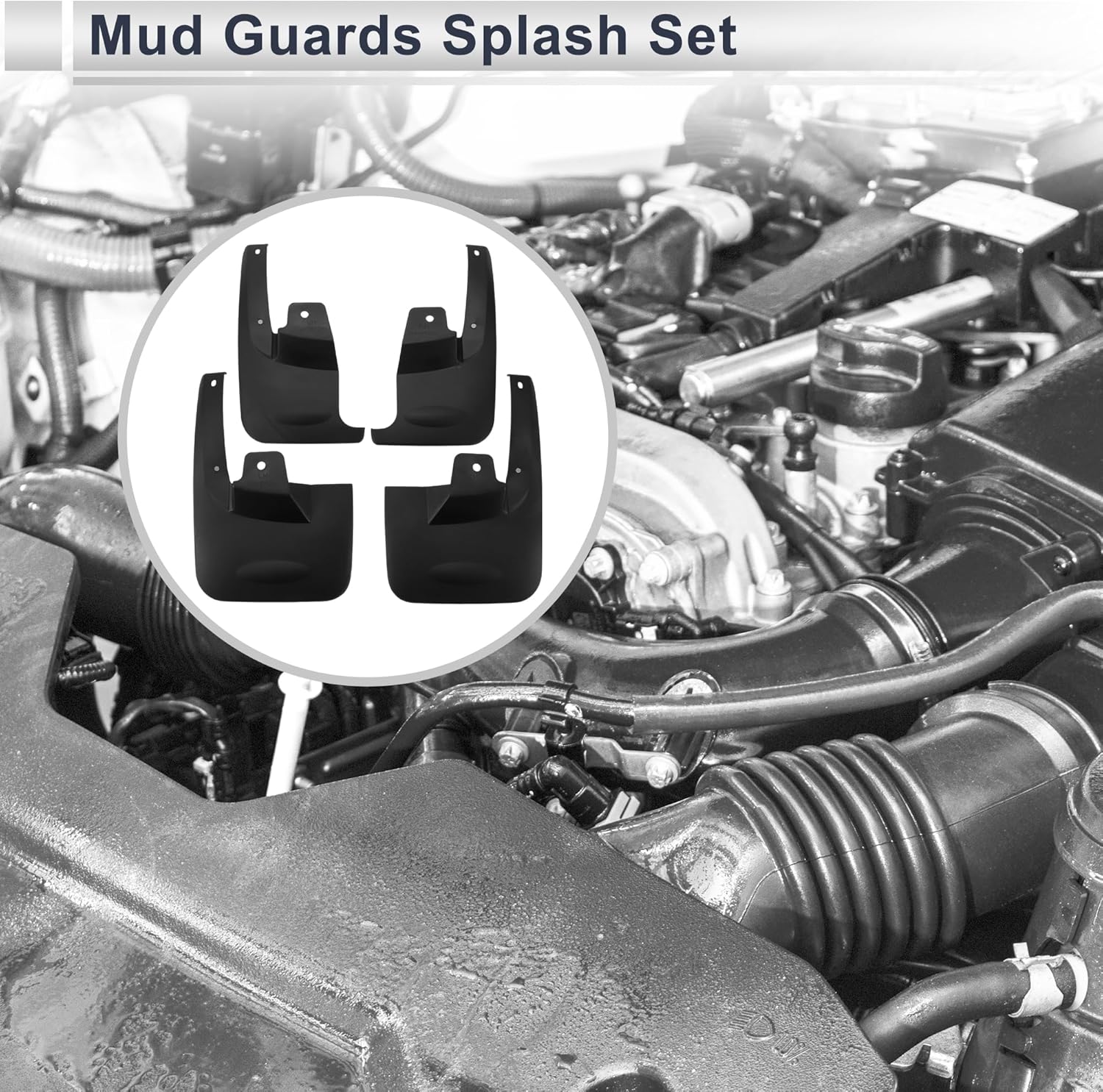 X AUTOHAUX 1set Front and Rear Mud Flaps Splash Guards Mud Guards for Isuzu D-MAX 2 Doors 2010-2020 W/Mount Accessories