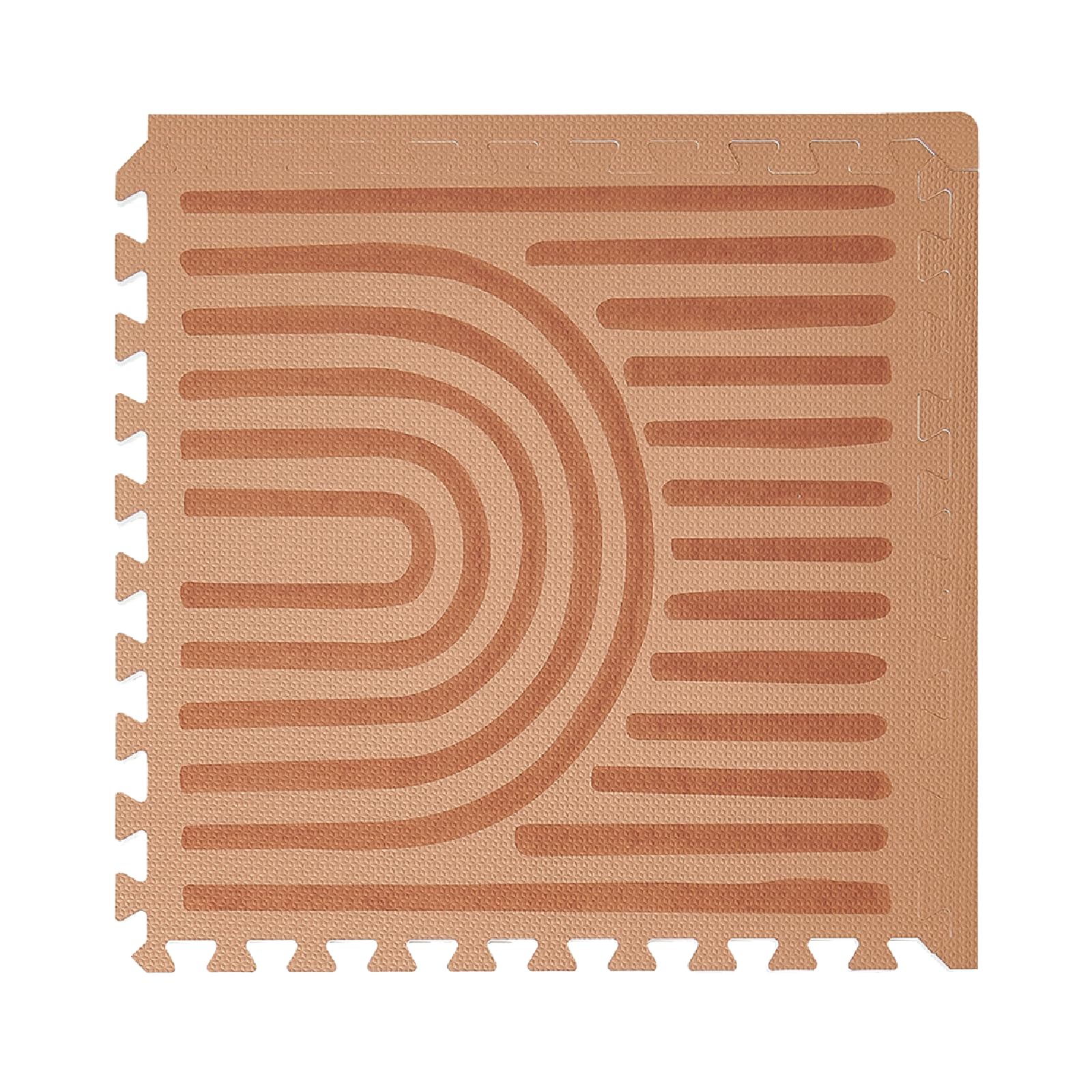 Toddlekind Hochwertige Baby Puzzlematte – 6-teilige EVA-Schaumstoff Krabbelmatte Baby Für Wohnbereiche – 1.2cm Dicke Modulare Spielfläche - Camel Farbe, 60 × 60 cm pro Teil, 120 × 180 cm