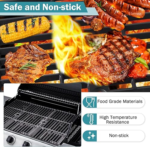 Miniatura 6 de Criditpid Rejillas de parrilla para Charbroil Performance 4 Burner 463347017, 463335517, 463377017, 463243518, 463347519, rejillas de cocción de 18