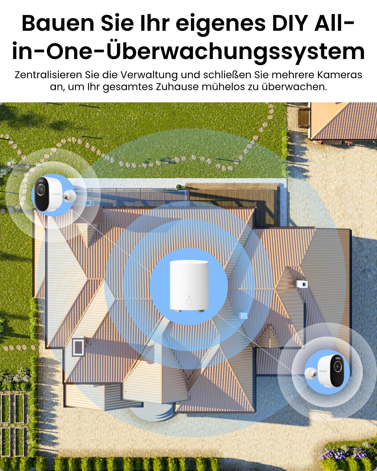 Reolink 4K 8MP Überwachungskamera Aussen Akku Solar Set, KI Erkennung