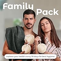 Vista 7 de MainBasics Esponja de esponja con infusión de algas marinas para baño (juego de 3)