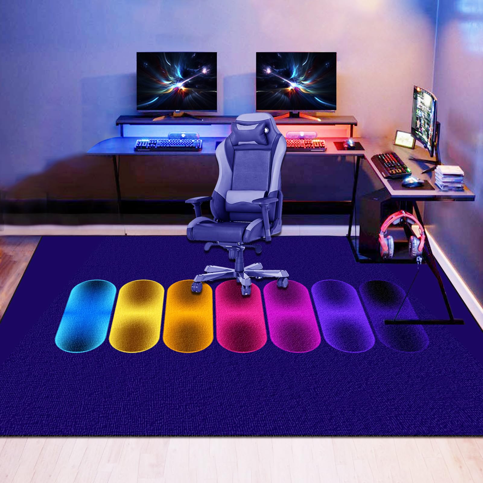 Dywan Krzesło Biurowe na Twarde Podłogi Płytki Laminowane Dywan Krzesło Gamingowe 140 x 200 cm Maty na Krzesła Biurowe Ochrona Podłogi Krzesła Rolnicze Mata Kadeira Biurko Antypoślizgowa