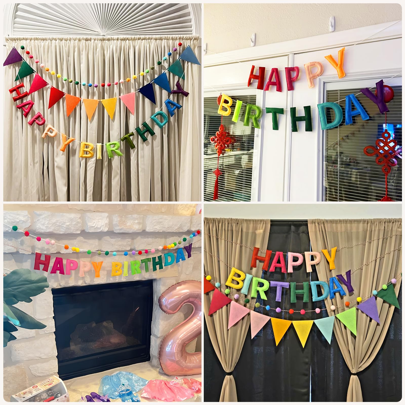 Happy Birthday Banner Kit - Pre-Strung Party Decorations -5