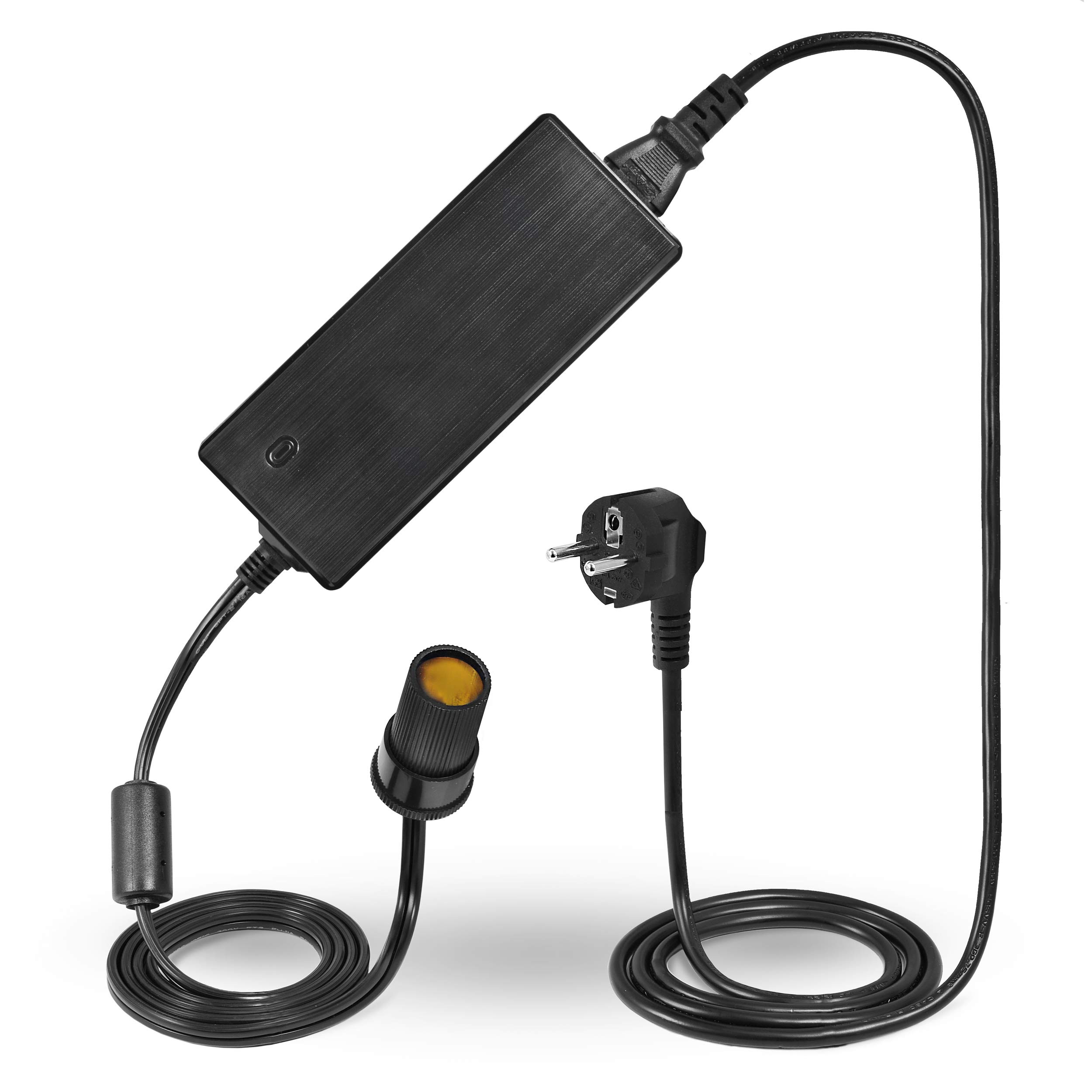 LEICKE KFZ Netzteil Stromwandler Gleichrichter 120W | TÜV |12V 10A AC DC mit Zigarettenanzünderbuchse | KFZ Netzadapter Spannungswandler 230V auf 12V