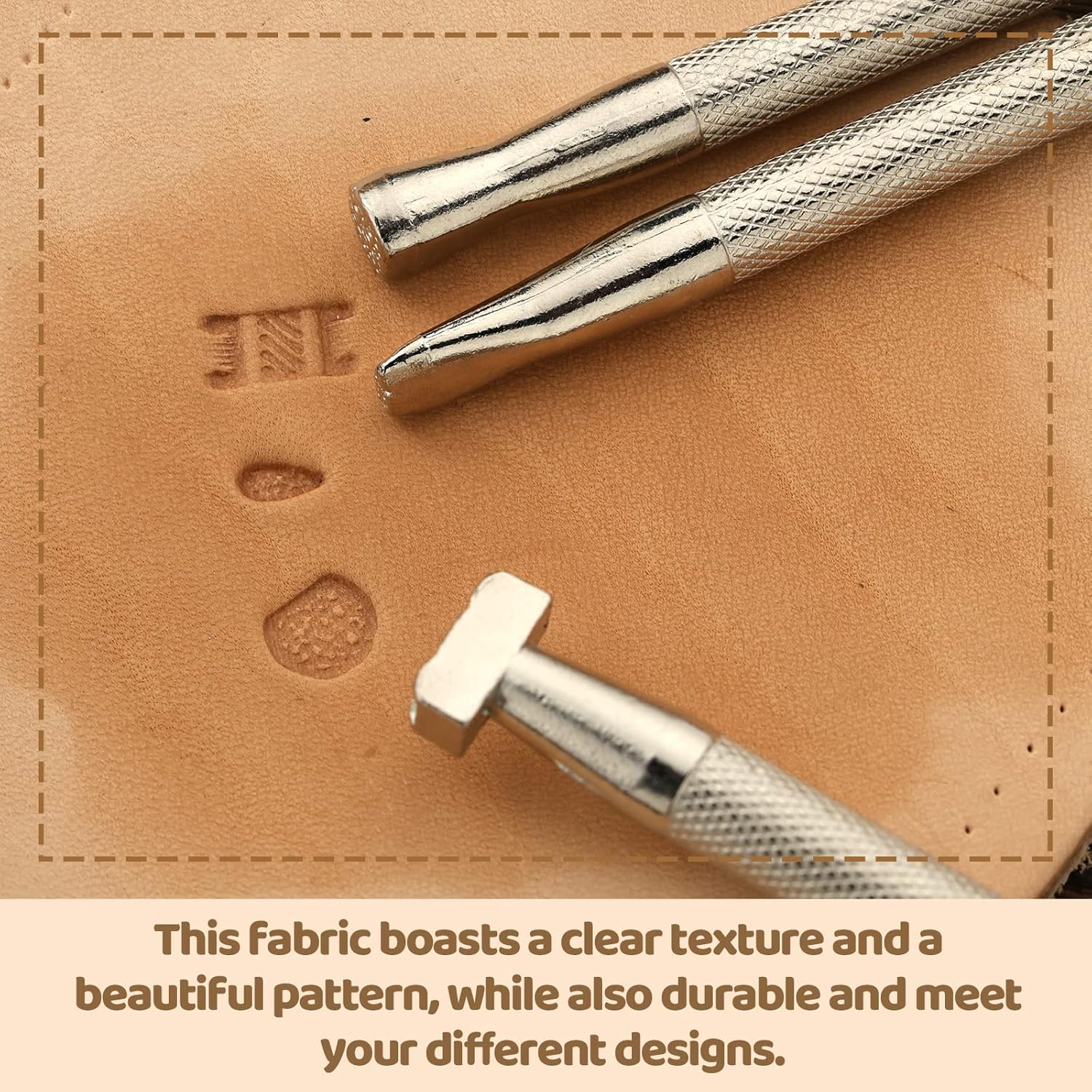 🔨 Juego De Estampillas Para Cuero – 3 Piezas, Fondo Mate, Herramientas De Estampado Manual