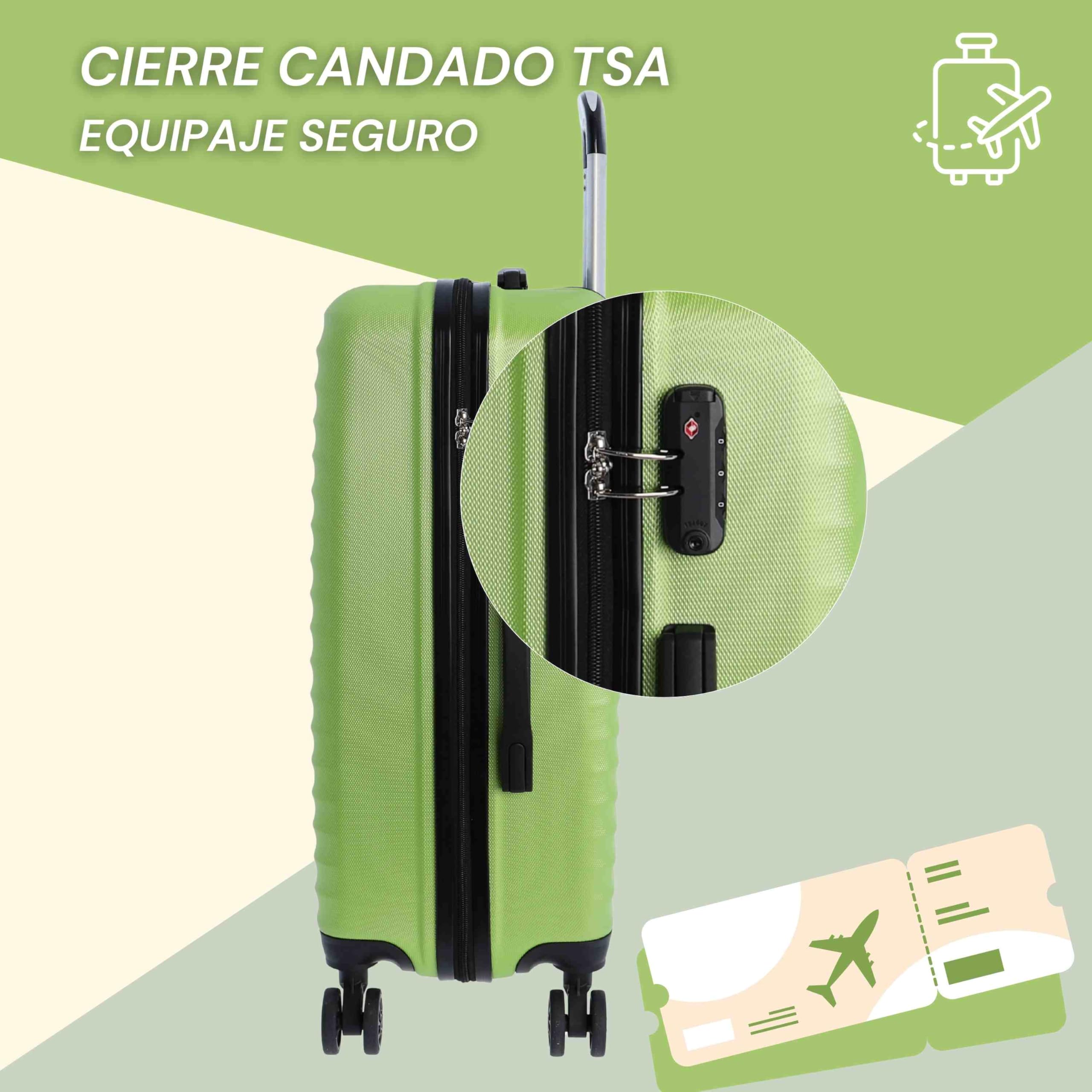 DON ALGODON Maleta Mediana 23 kg | Maleta de Viaje Rígida con 4 Ruedas Dobles 360º, Candado TSA y Asa Telescópica | Equipaje Resistente al Agua para Viajes en Avión - 4
