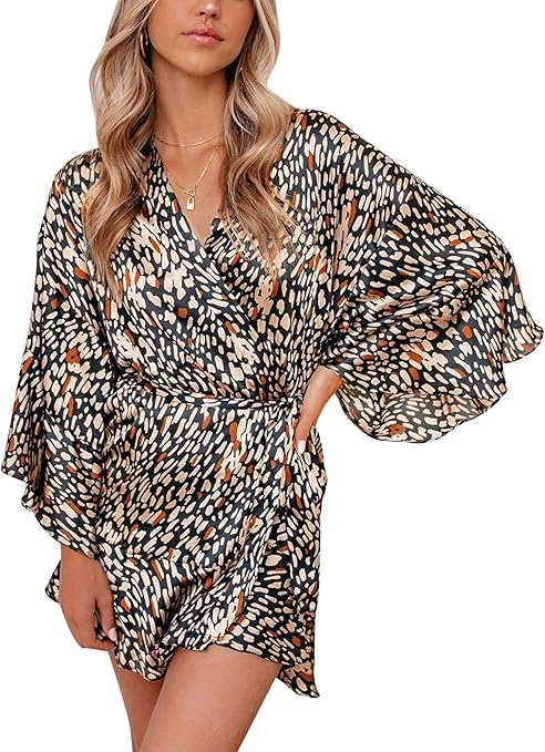 bademantel damen leopard