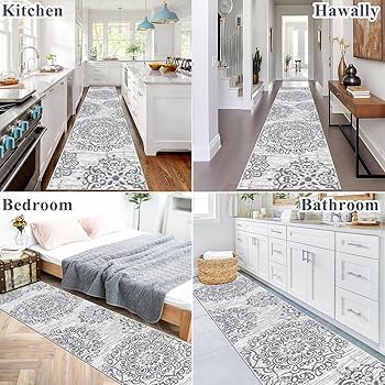 Tappeto Corridoio SHACOS 60x300 Cm Marrone - Antiscivolo, Lavabile, Per Ingresso E Cucina - Foto 4