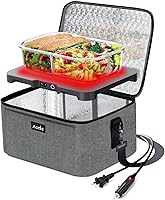 Vista 10 de Aotto Fiambrera eléctrica portátil para alimentos, 12 V/24 V/110 V, 3 en 1, calentador de alimentos para automóvil, caja de almuerzo calentada