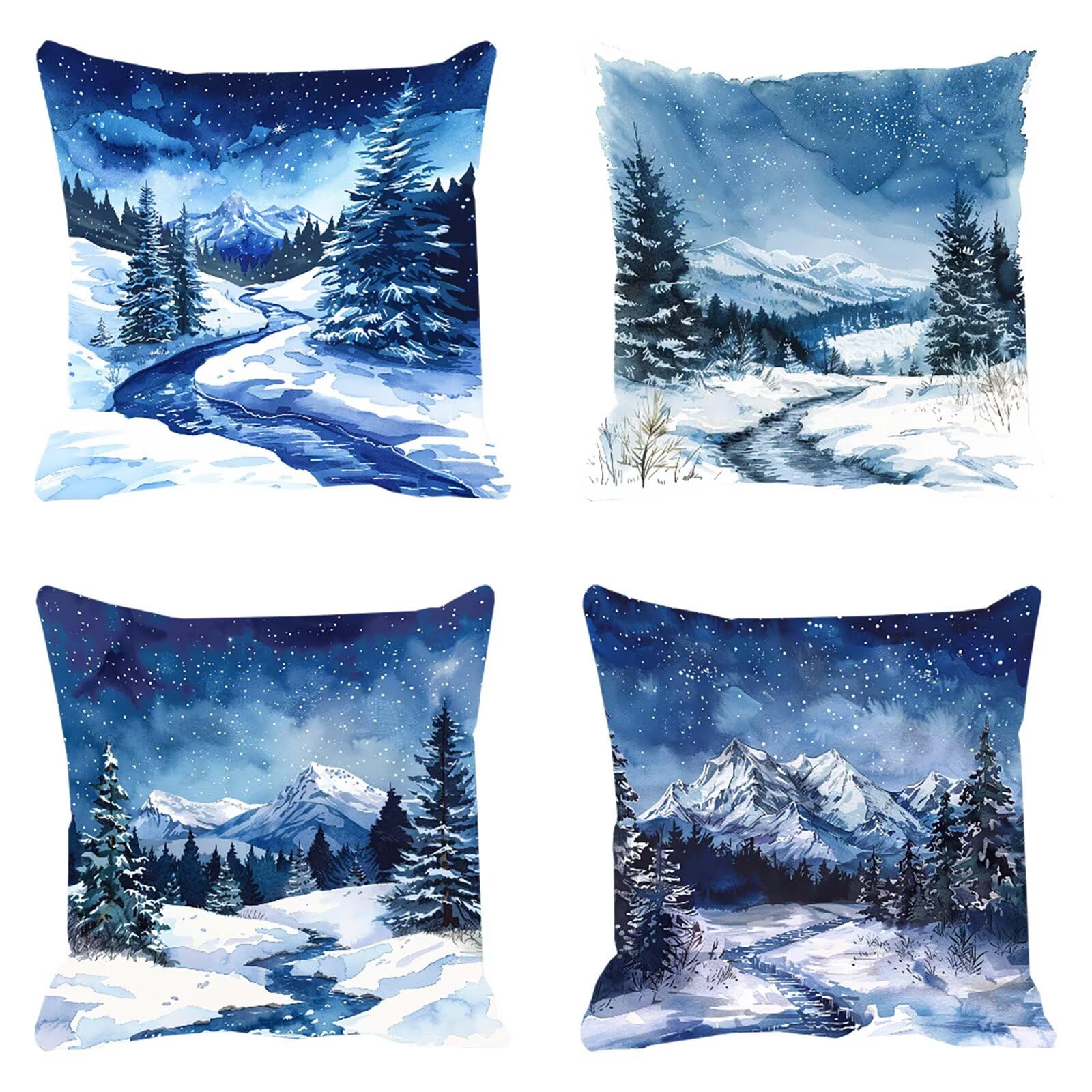 Taie oreiller canapé bleu marine 50x50 housse coussin extérieur imperméable