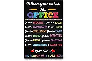 Inspirational Welcome Sign for Office - Positive Quote Wall Art