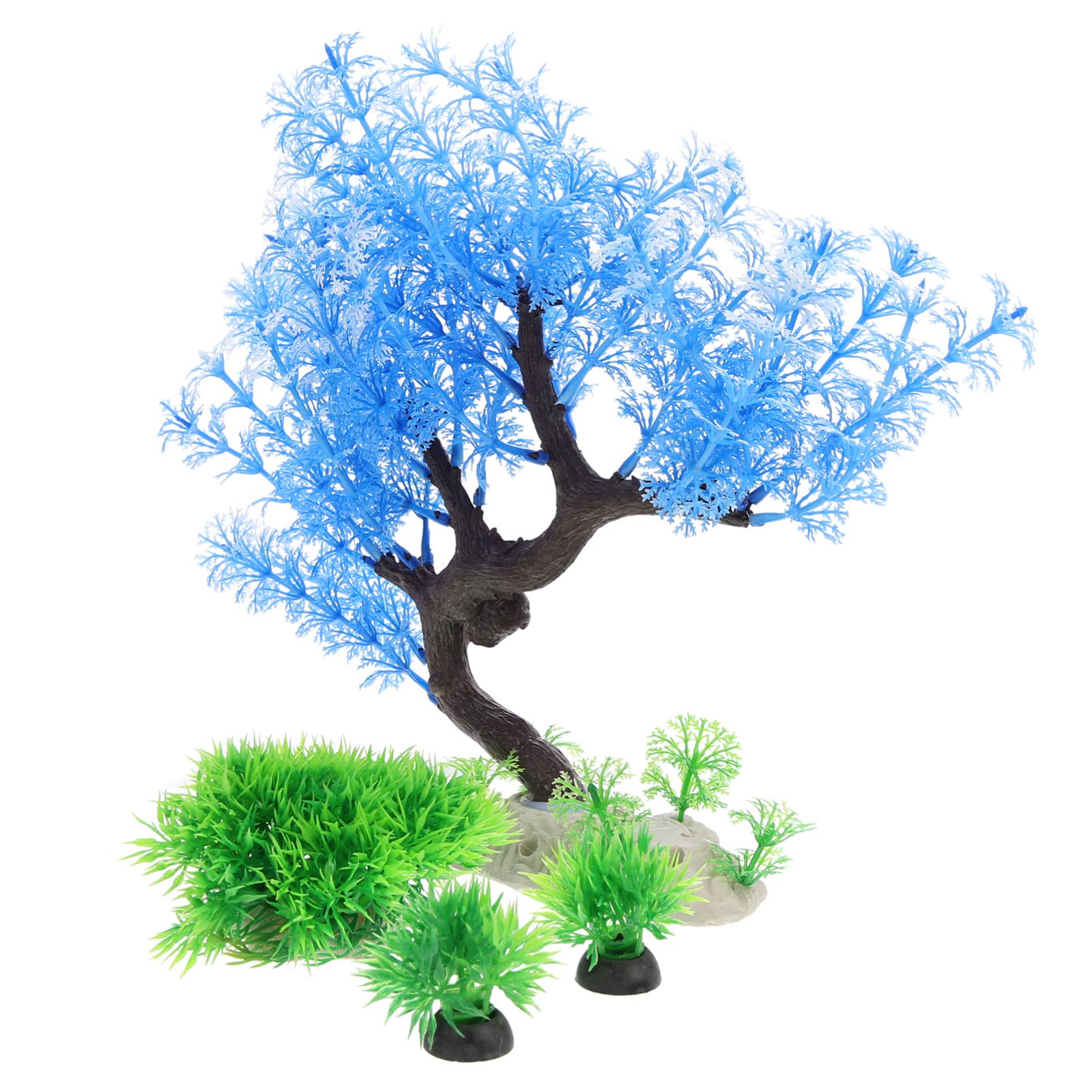 YARNOW 5 Juegos decoración del Acuario Plantas de Simulación Tanques Aire Plantas de Acuario Artificial Plants Aqua Plant pecera plastico Planta Falsa de plastico AbS