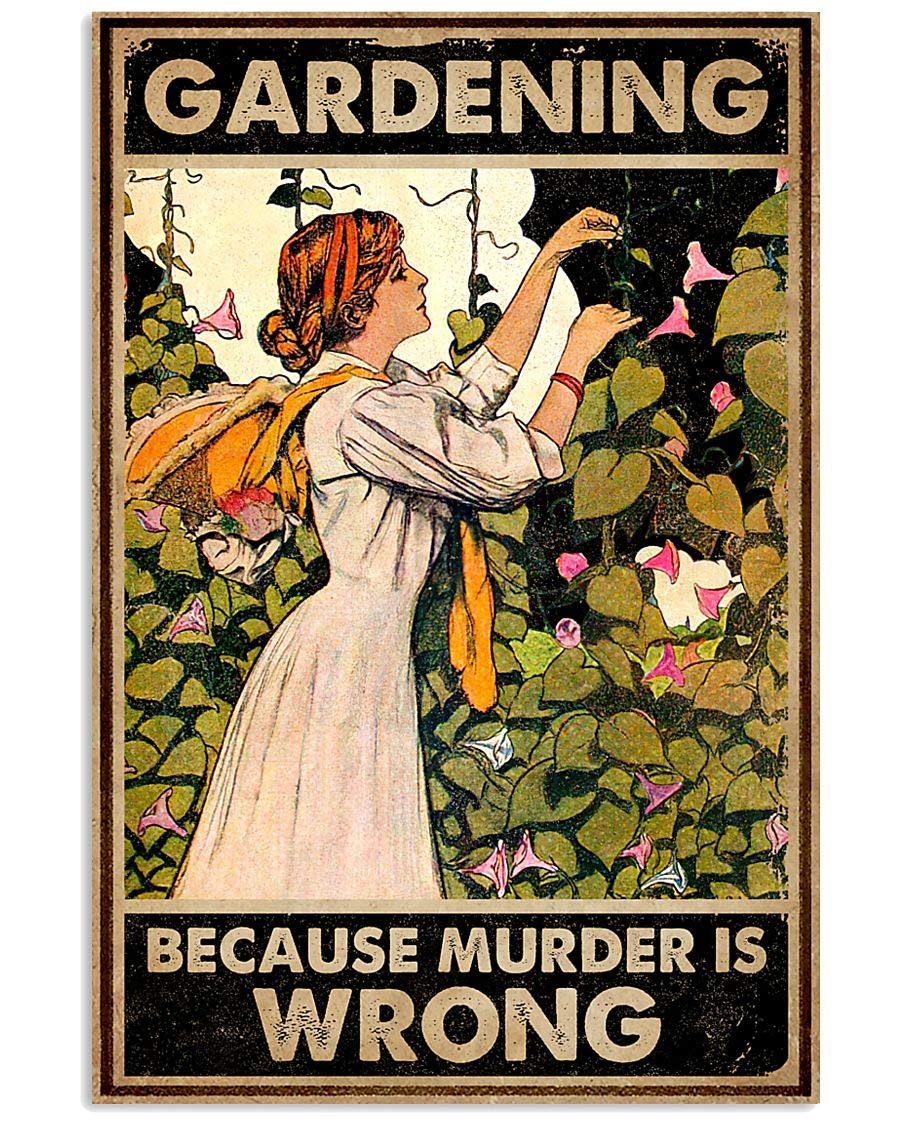 Targa In Metallo Gatto Nero 20x30 Cm – 'Because Murder Is Wrong' – Cartello Decorativo Vintage Con Adesivi Inclusi