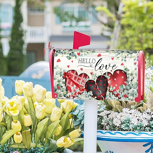 Miniatura 39 de Winter Cardinal Birds - Funda magnética para buzón, tamaño estándar de 25.5 x 21 pulgadas, diseño de pájaros rojos navideños para buzón