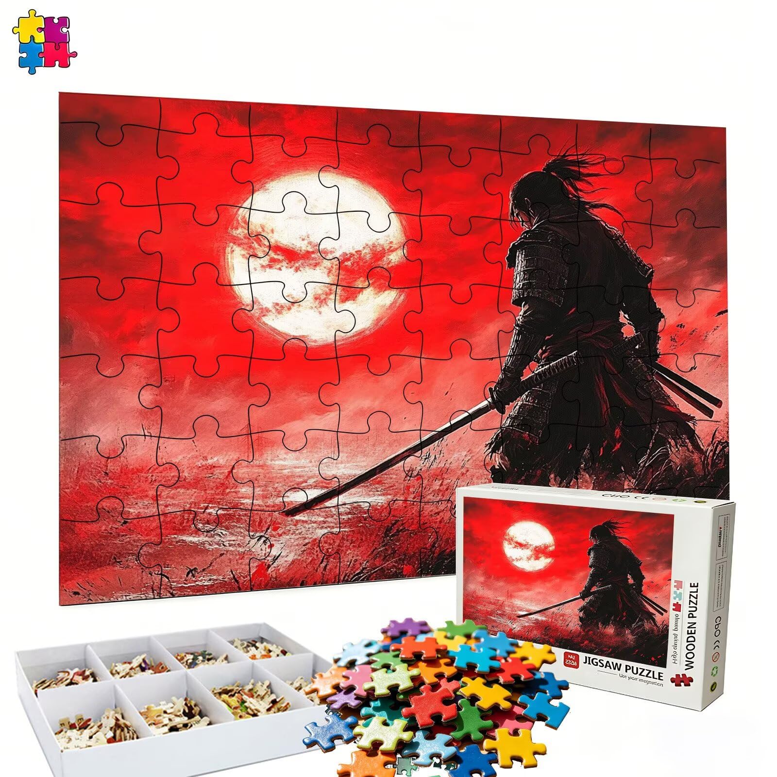 Puzzle 6000 elementów, księżyc wojownik puzzle 6000 elementów dla dorosłych i dzieci, premium artystyczna łamigłówka, 179,5 x 105,5 cm klasyczna gra puzzli dla dorosłych, dekoracja domu, prezent dla