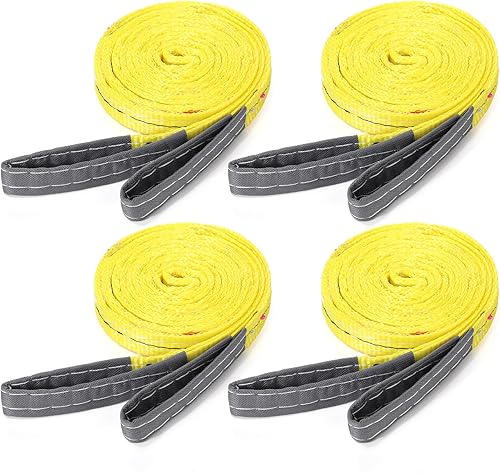 Miniatura 13 de 4 piezas de correas de eslinga de elevación correas de eslinga web resistentes de poliéster y nailon para uso en automóviles al aire libre