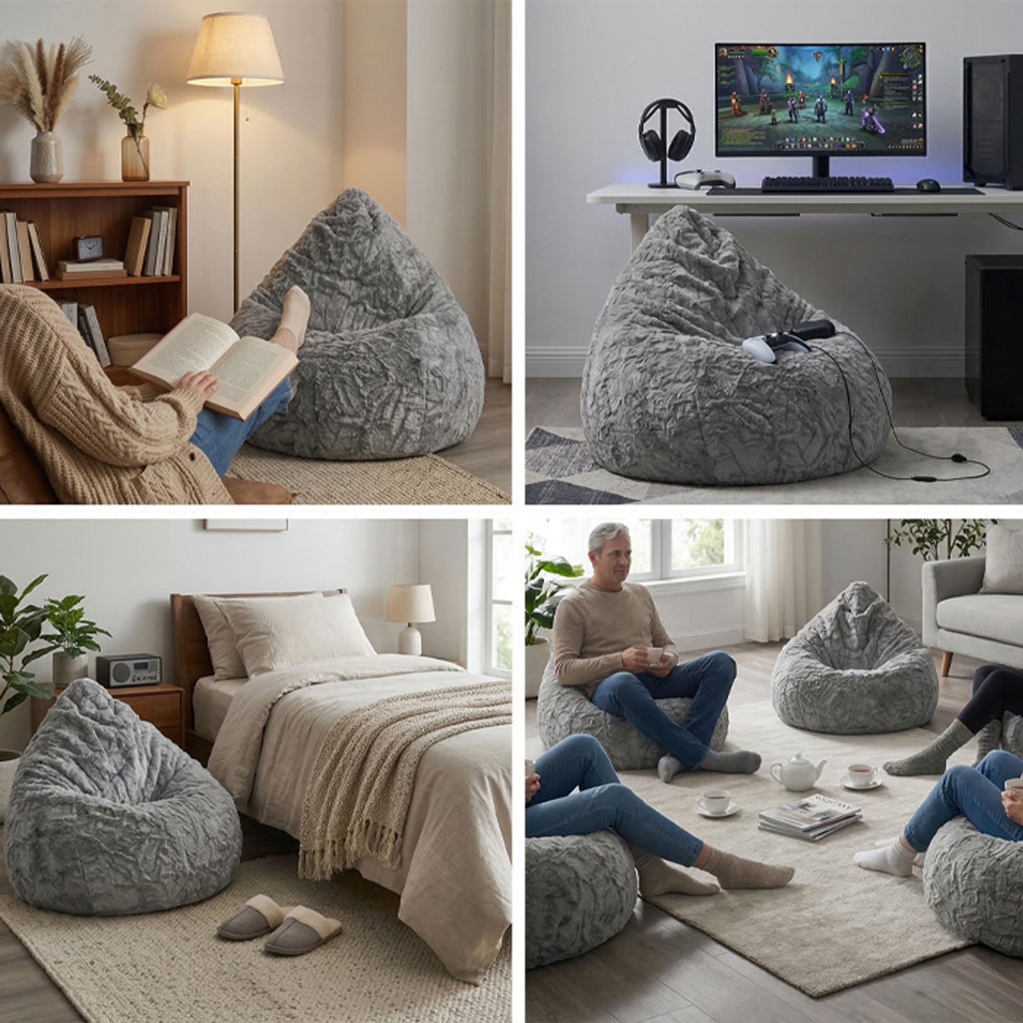 SITTING POINT only by MAGMA Sitzsack Fluffy XL ca. 220 Liter türkis