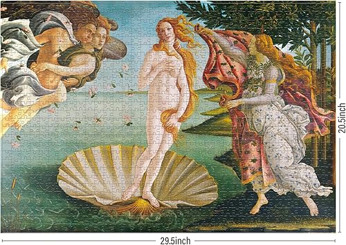 Miniatura 3 de Antelope - Rompecabezas de 1000 piezas para adultos, rompecabezas de nacimiento de Venus, 1000 piezas, licencia oficial de Sandro Botticelli, alta
