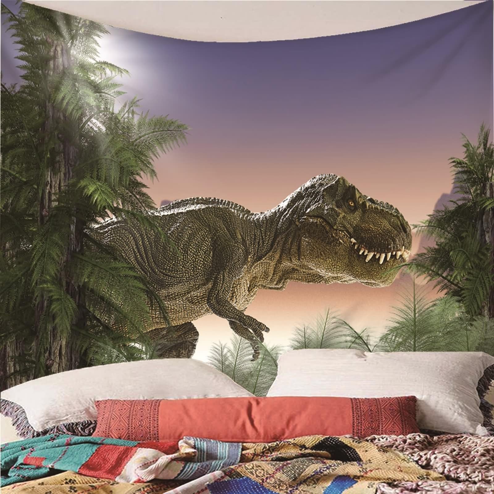 Wandbehang Herbst, Wandbehang Party Kokospalmen Am Strand Blau Wandteppiche aus Polyester Boho Wanddeko 200x200cm