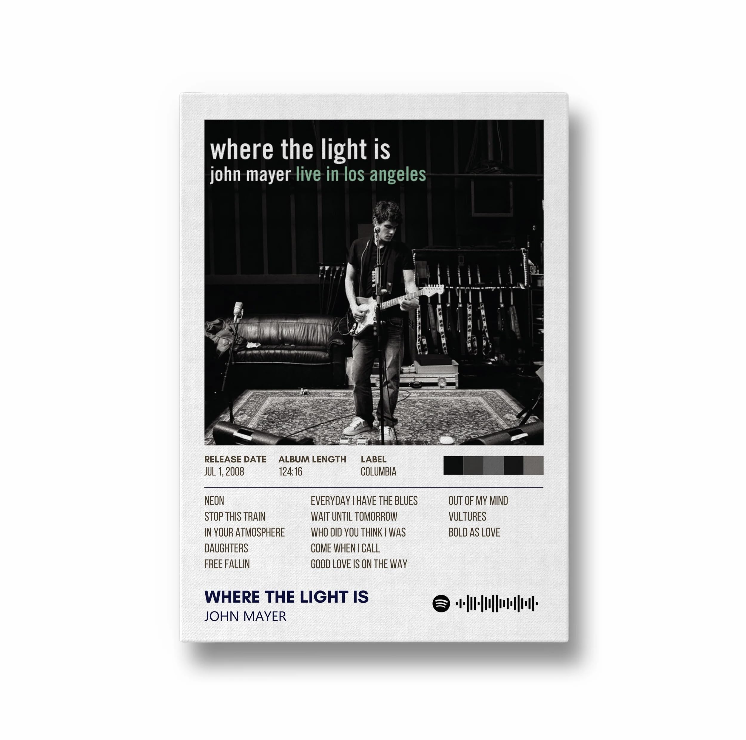 Where the Light Is Poster - John Mayer Wall Art -3