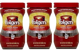 Folgers Classic Roast Instant Coffee Crystals 24 Oz Can