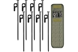 8 Pack 8in Forged Steel - Indestructible Tent Stakes