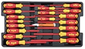 Wiha 32095 Slotted and Phillips Insulated Screwdriver Set, 1000 Volt, 19 Piece