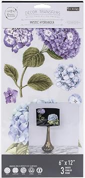 Redesign With Prima Small Transfers Mystic Hydrangea 3 Sheets,6"x12" 655350653408 Home Decor Furniture Transfer Furniture Tattoo Wall Stickers 3D Home Wall Decal