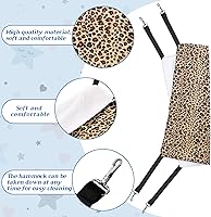 Vista 5 de Jetec 2 Pieces Reversible Cat Hanging Hammock Soft Breathable Pet Cage Hammock with Adjustable Straps and Metal Hooks Double Sided Hanging Bed for