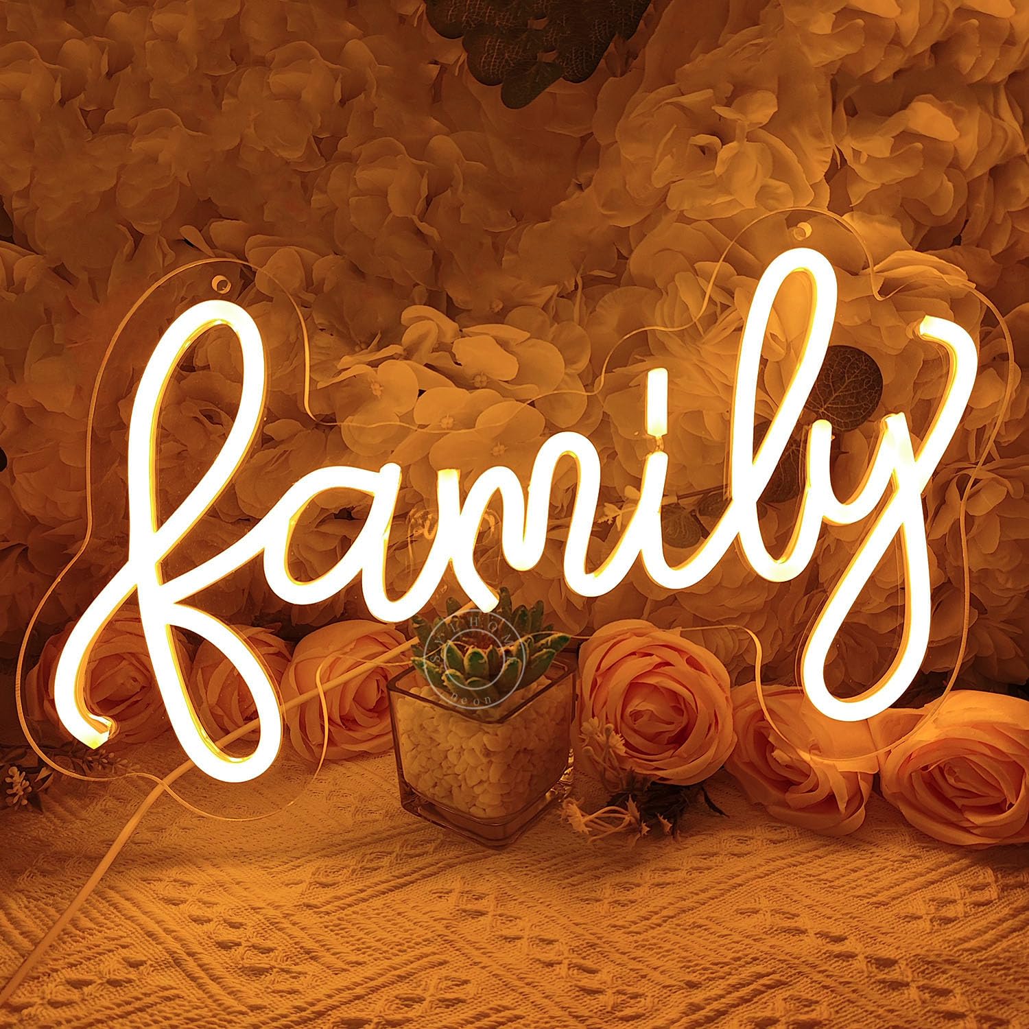 SYLHOME Family LED Neon Light Sign 15.8