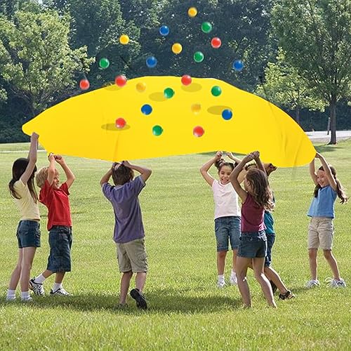 Vista 3 de Sonyabecca Hole Tarp Team Building Exercise Activities Games Teamwork Group Learning Fun Playing Yellow