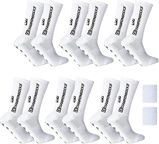 Calcetines Antideslizantes Futbol 6 Pares, Transpirables para Hombre y Mujer - Medias para Ciclismo, Baloncesto, Correr y Escalada