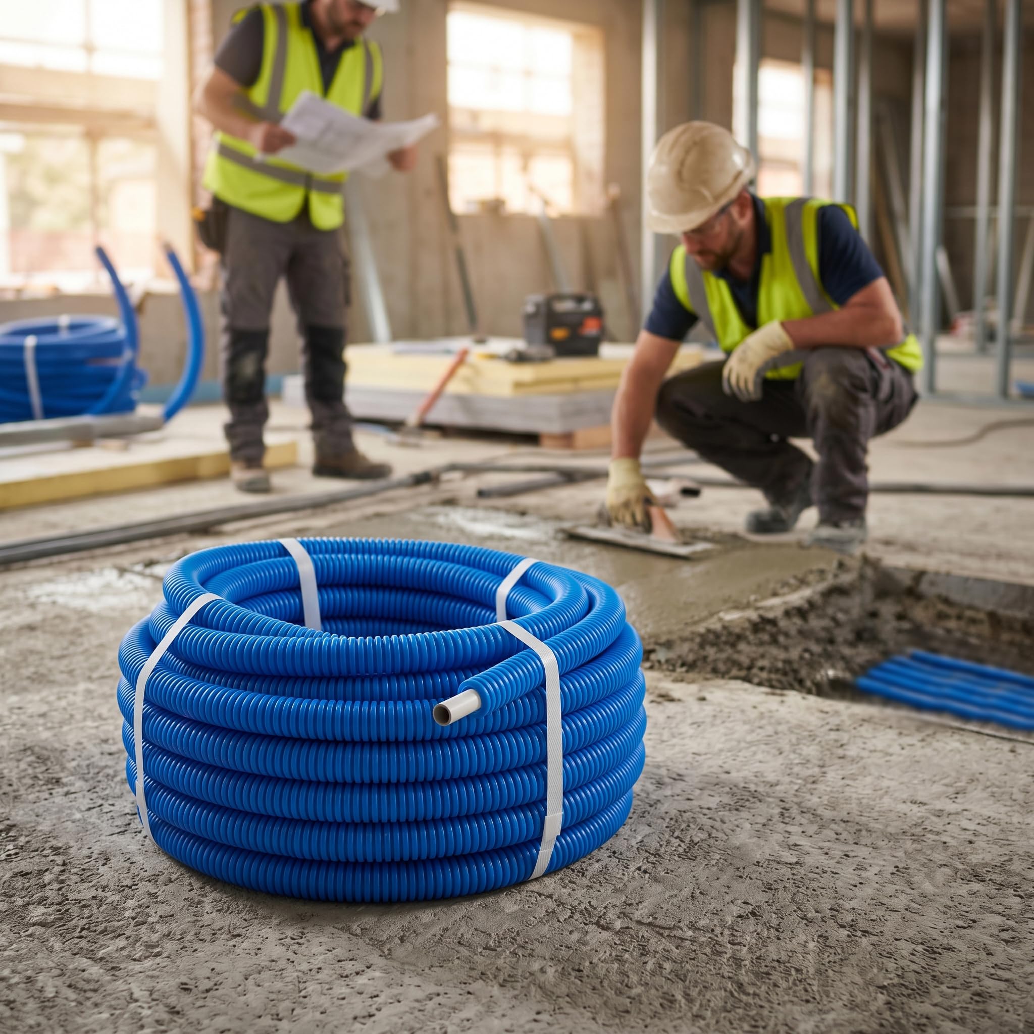 Couronne Tube Multicouche gainé Bleu diamètre 16 millimètres - Longueur 25 mètres - Norme NF 545 pour réseau d'eau potable et chauffage NOYON & THIEBAULT
