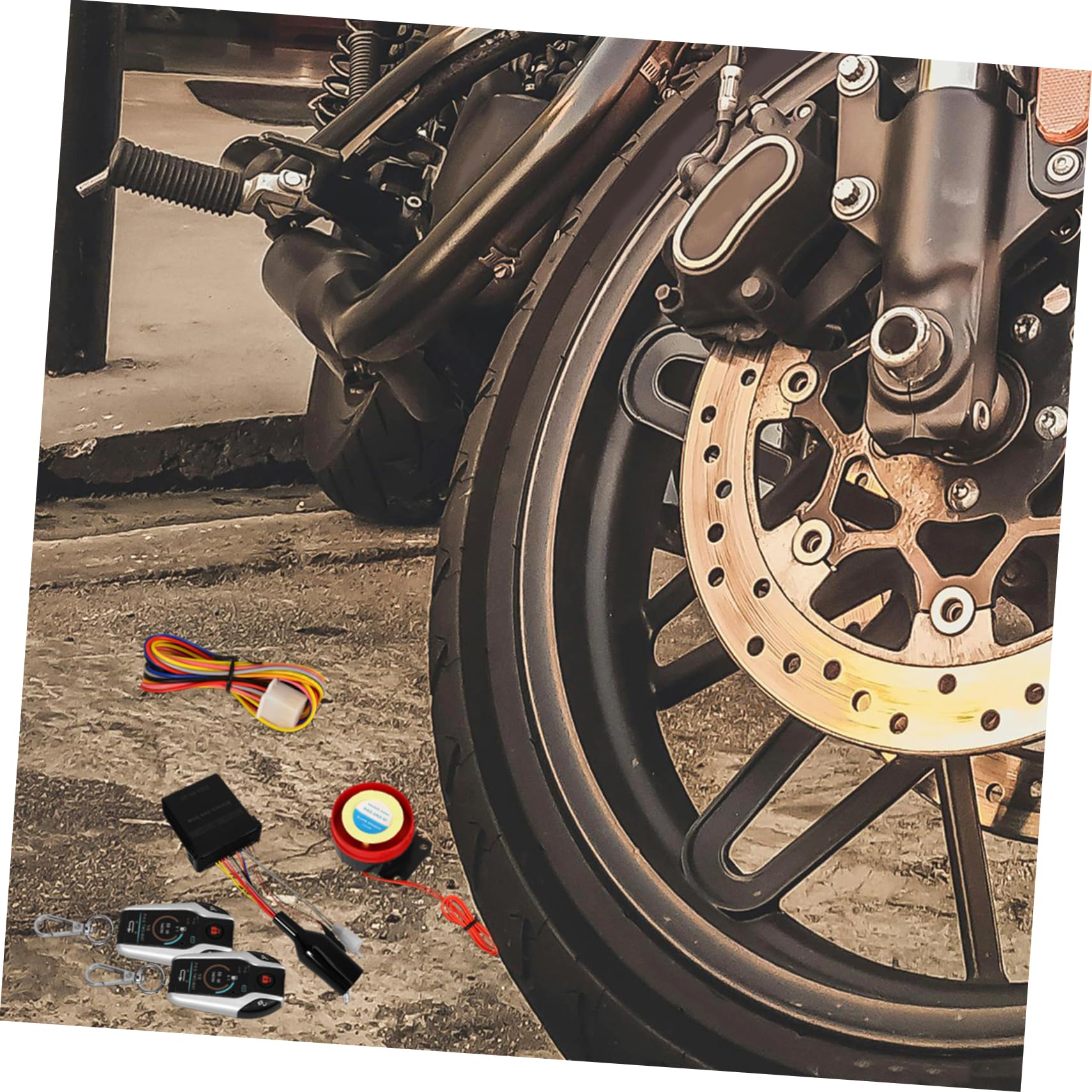 Kit Antifurto per Motociclette con Funzione di Avvio e Blocco Automatico Motore con Telecomando, Dispositivo di Sicurezza in Plastica