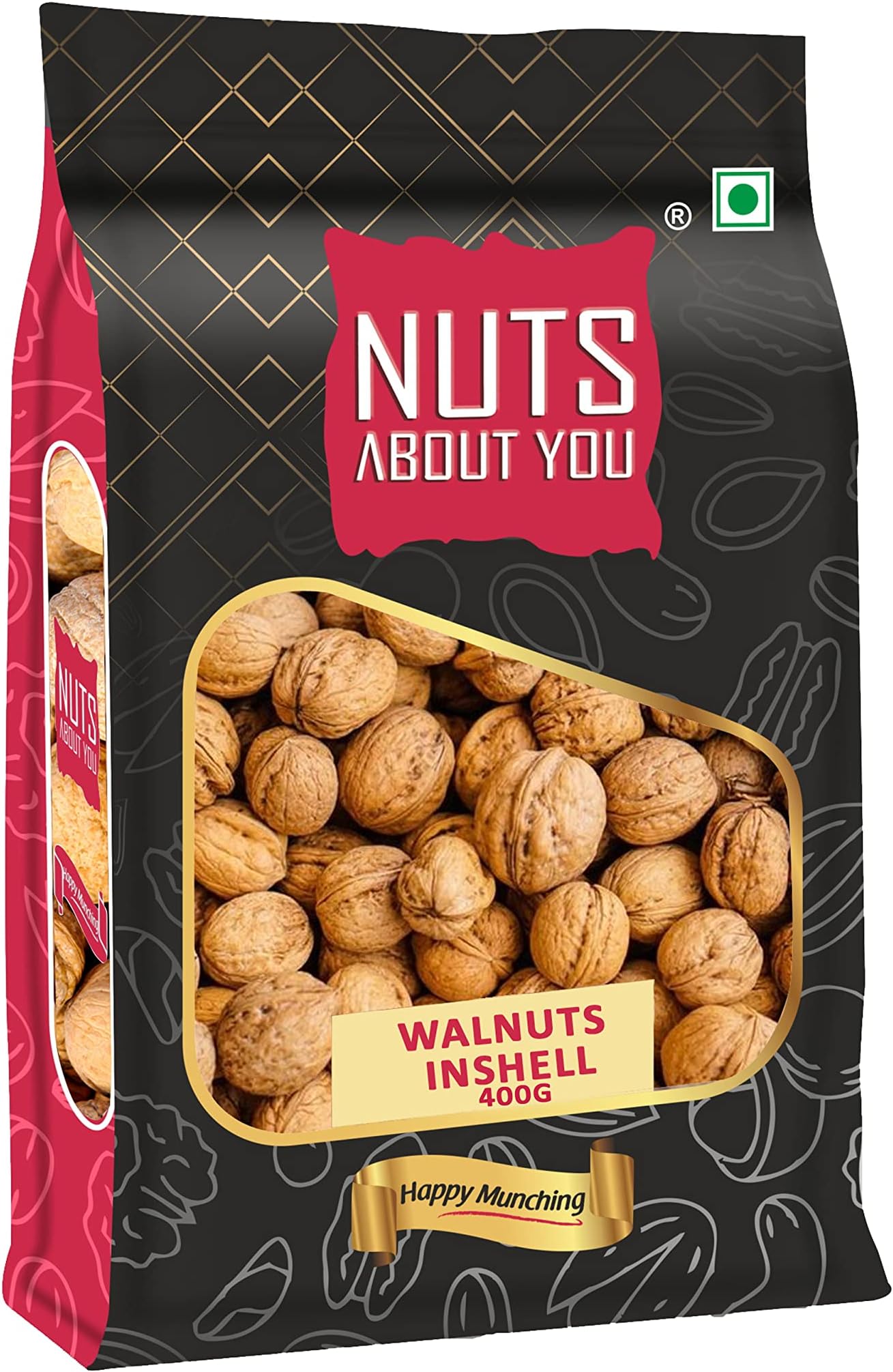 Nuts About You WALNUT Inshell, 400 g | Jumbo Size | 100% Natural | Premium | Akhrot Sabut