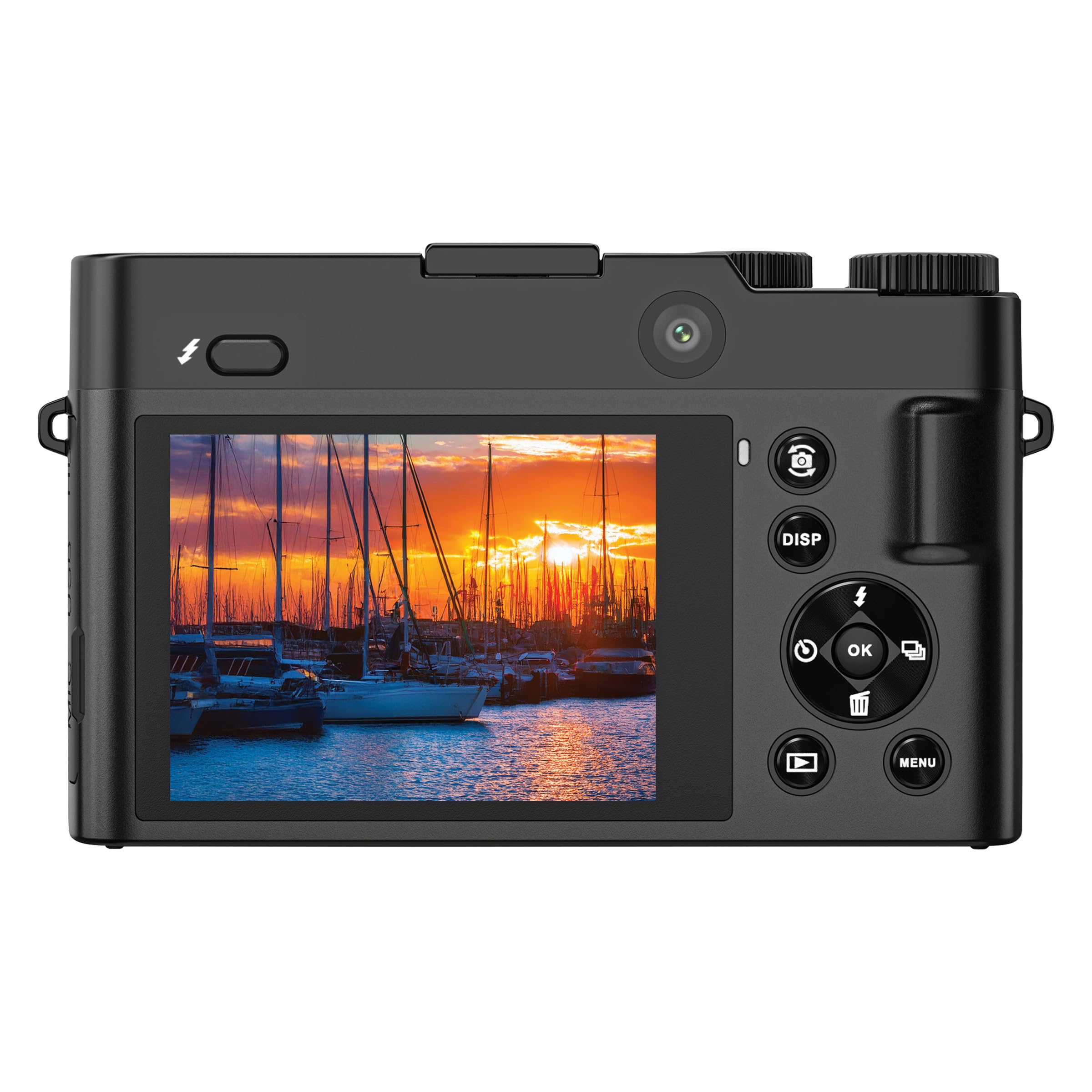 Praktica Cámara sin Espejo DZ16 de 13 MP, sensores CMOS duales, Zoom Digital de 16x, Video 4K Ultra HD