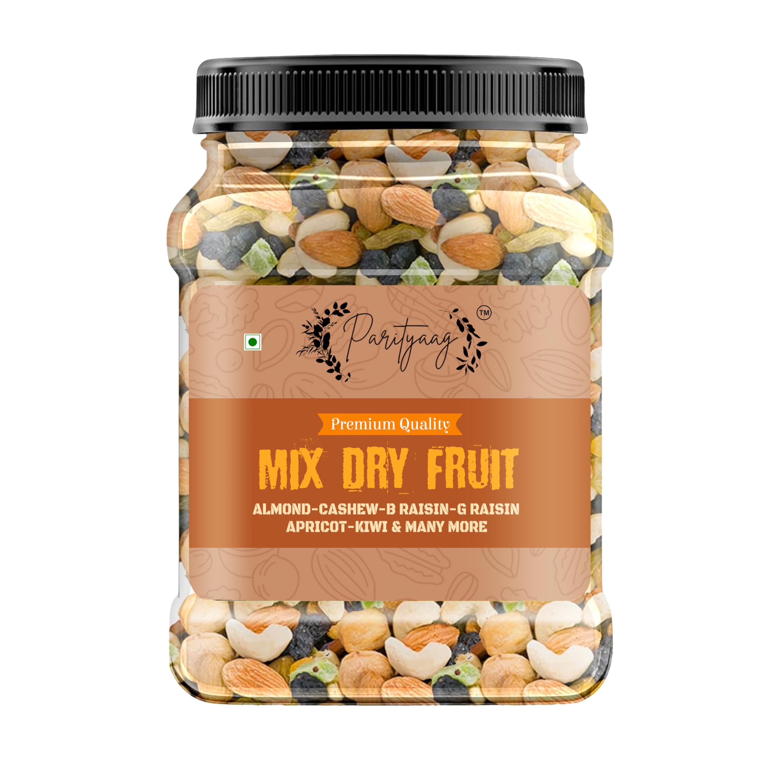 Parityaag Premium Mix Dry Fruits Healthy Assorted Nuts & Dried Fruits | Dried Almonds, Black Raisins, Cashewnuts, Cranberries, Green Raisins, Walnut Kernels & Many More - Jar Pack (1kg) (B0D6NBXLXD) Amazon Price History, Amazon Price Tracker