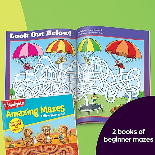 Miniatura 2 de Highlights for Children Amazing Mazes - Paquete de 4 libros para principiantes y expertos