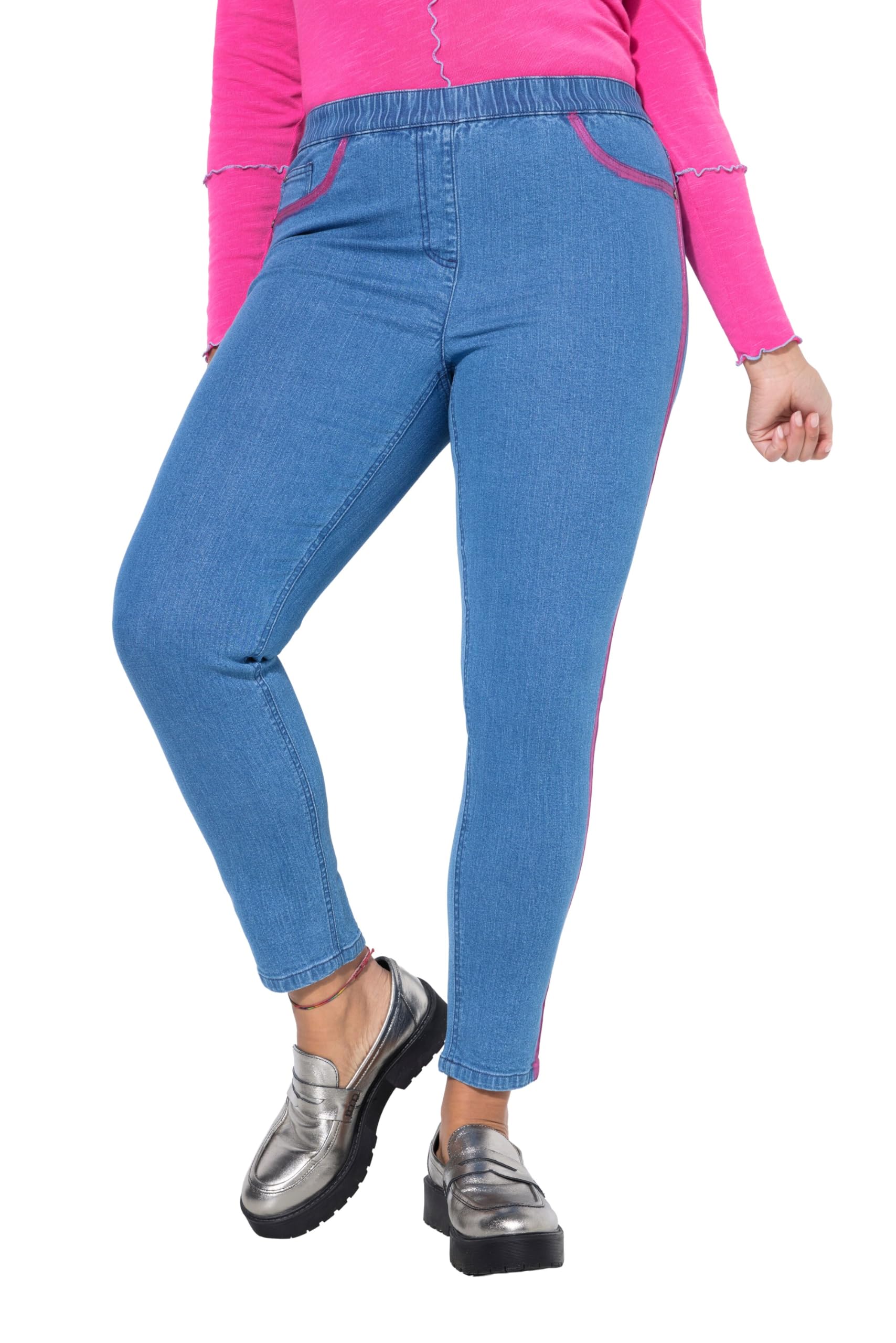 Angel of Style Damen große Größen Übergrößen Plus Size Jeggings Jule, Slim Fit, bemalte Kanten 846247