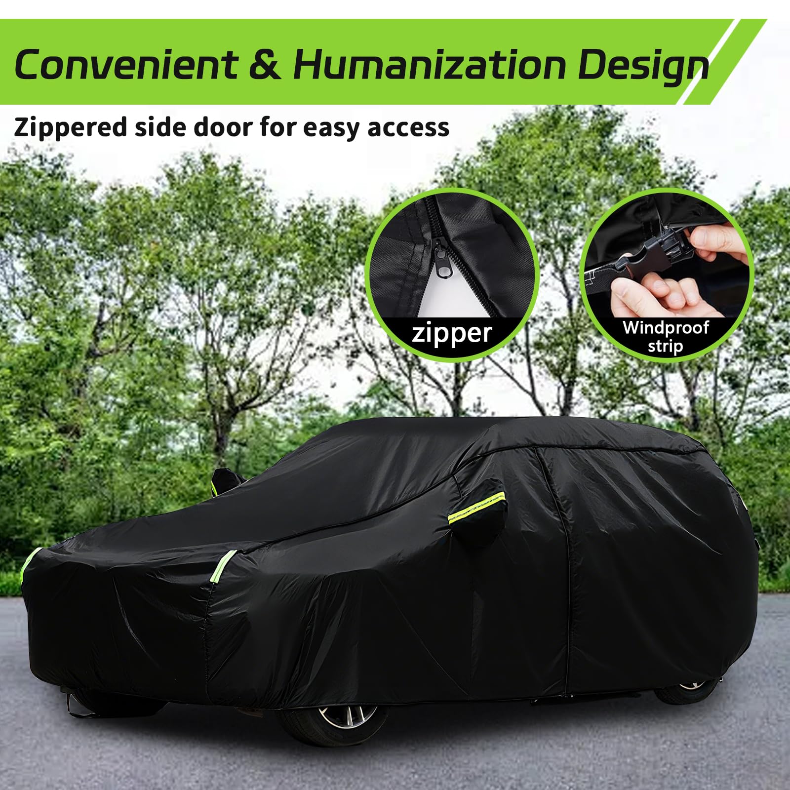 SUV Waterproof Car Covers for Automobiles All Weather Season UV Protection Snowproof Outdoor Full Cover Universal Fit SUV — view 5