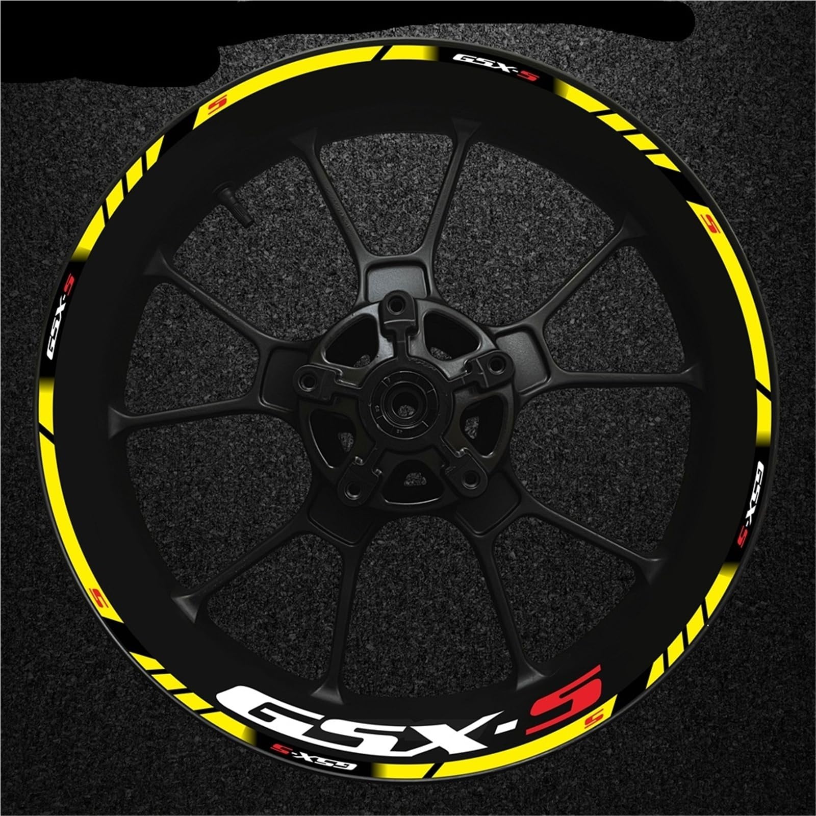 Felgenaufkleber Motorrad Dicke Kante Äußere Gummistreifen Aufkleber Räder Für S&uzuki Gsx-s750 Gsx1000(Set Meal 3)