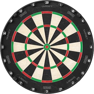 Target Darts Aspar Dartscheibe | Steel Tip Dartboard mit selbstheilendem Sisal, drehbarem Zahlenring und dünnem Draht | Turnier-Dartscheibe in Wettkampfgröße | Darts Zubehör