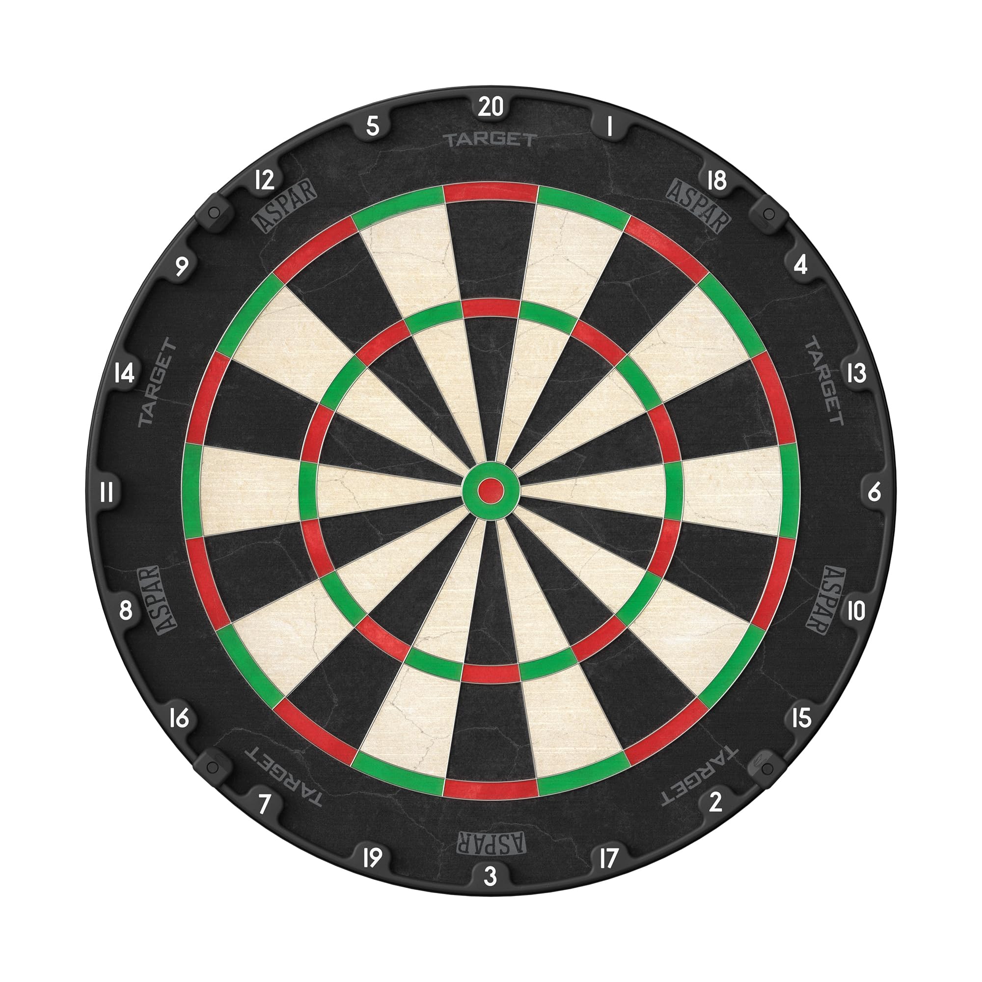 Target Darts Aspar Dartscheibe | Steel Tip Dartboard mit selbstheilendem Sisal, drehbarem Zahlenring und dünnem Draht | Turnier-Dartscheibe in Wettkampfgröße | Darts Zubehör