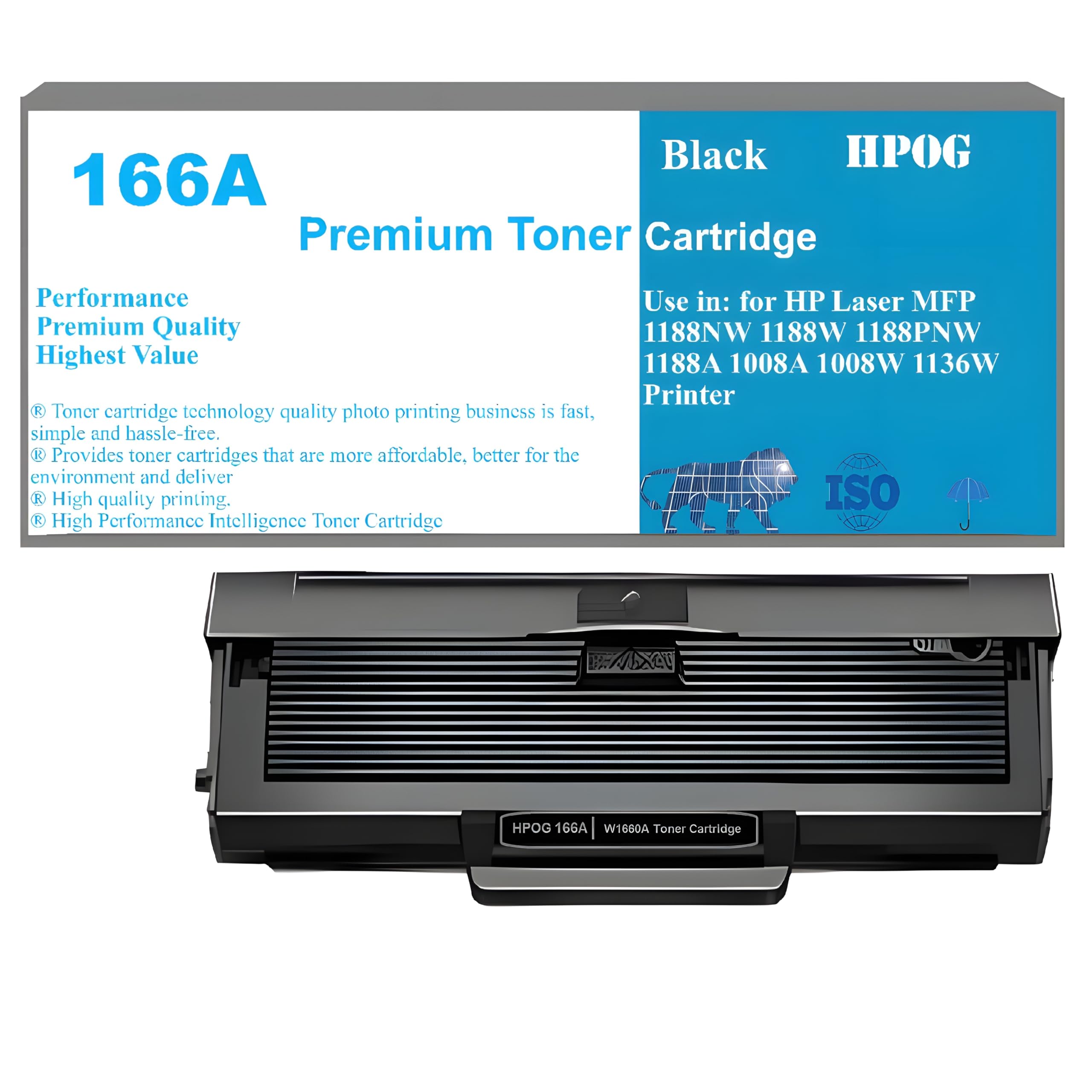 W1660A / 166A Compatible Toner Cartridge Replacement for HP 166A Toner Cartridge for HP Laser MFP 1188a HP Laser MFP 1188w HP Laser MFP 1188fnw Printer Cartridge (with chip) (B0D6N72FR8) Amazon Price History, Amazon Price Tracker