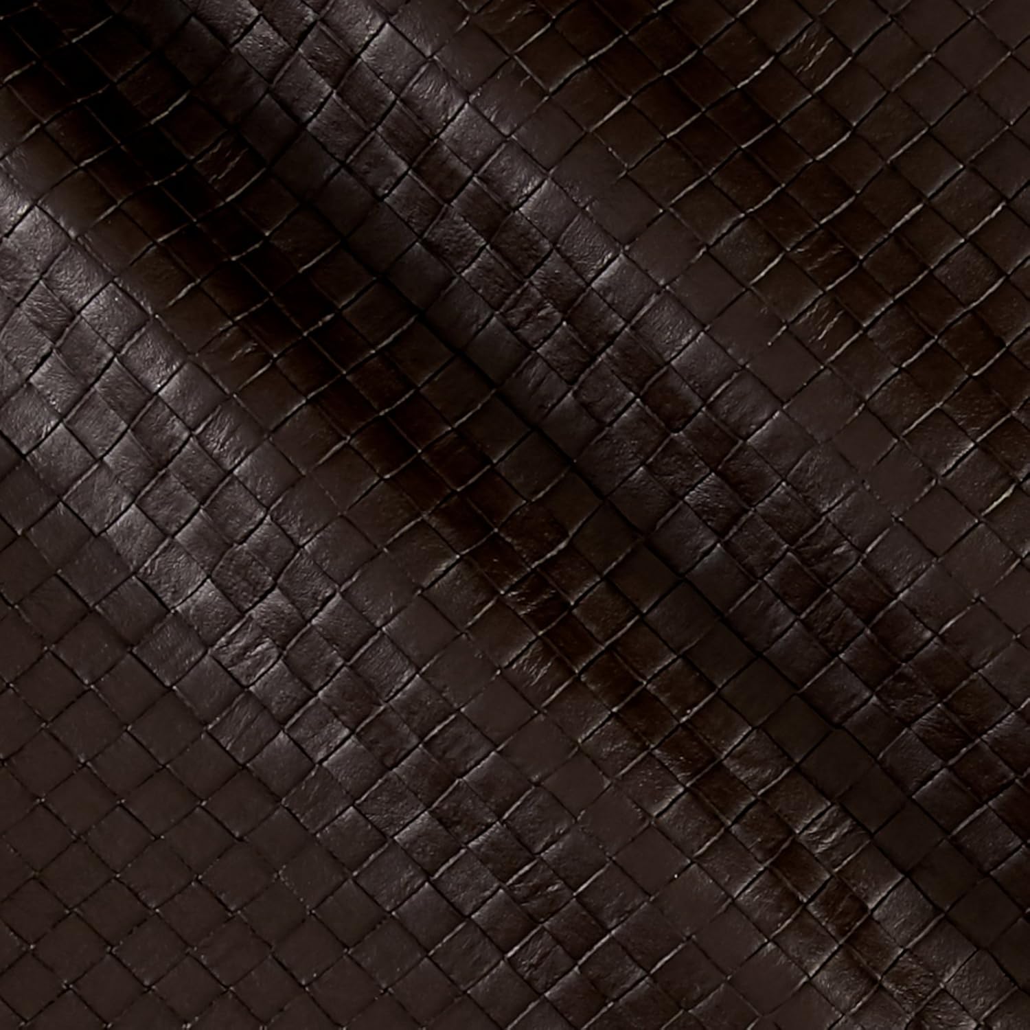 Faux Leather Tile Basketweave Bistro, Fabric by the Yard