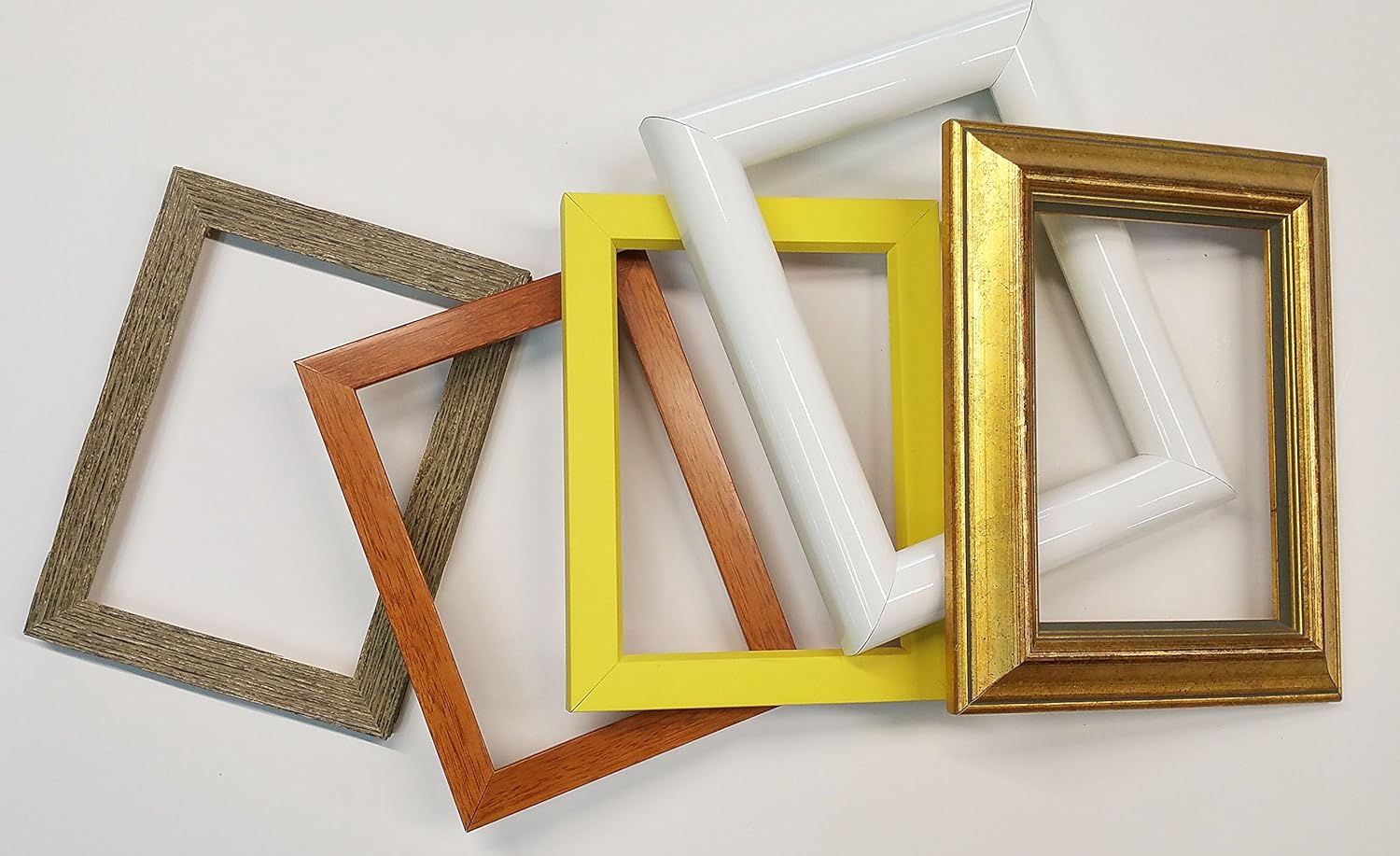 CountryArtHouse Five Pack of Premium Quality Solid Wood Picture Frames - 4" x 6"